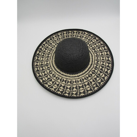 Shiraleah Chicago Contessa Sun Hat Womens Black Geometric Print Beach Vacation - Picture 13 of 13